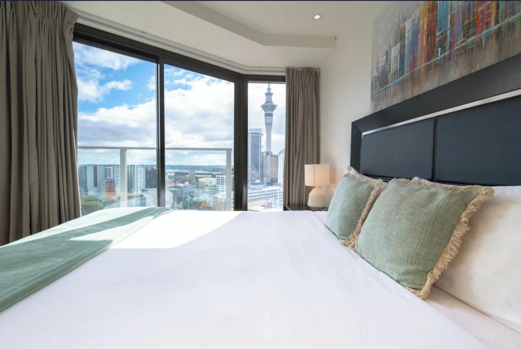 Skytower And City View 2 Bedroom Apartment On High Floor Auckland Zewnętrze zdjęcie